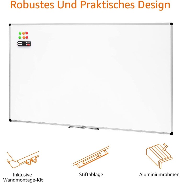 Amazon Basics Magnetisches Whiteboard 90x60 cm inkl. Zubehör - 32% Rabatt