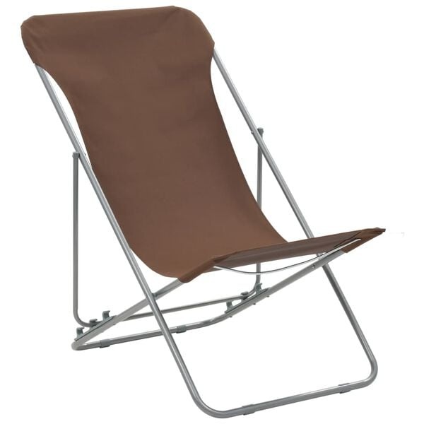 Vidaxl 2er Set Klappstühle Braun - 33% Rabatt - Strand & Camping