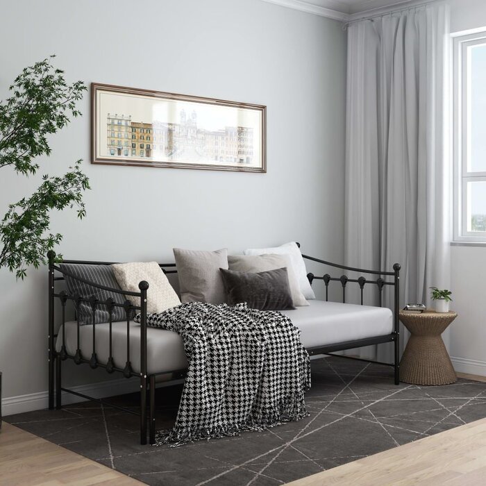 Vidaxl Ausziehbares Schlafsofa-Gestell, 90x200 cm, Schwarz - 35% Rabatt
