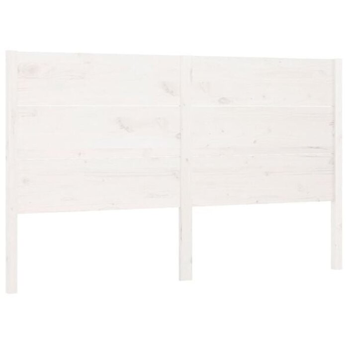 Vidaxl Kopfteil Massivholz Kiefer Weiß 146x100cm - 82% Rabatt