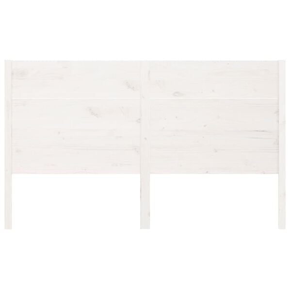 Vidaxl Kopfteil Massivholz Kiefer Weiß 146x100cm - 82% Rabatt