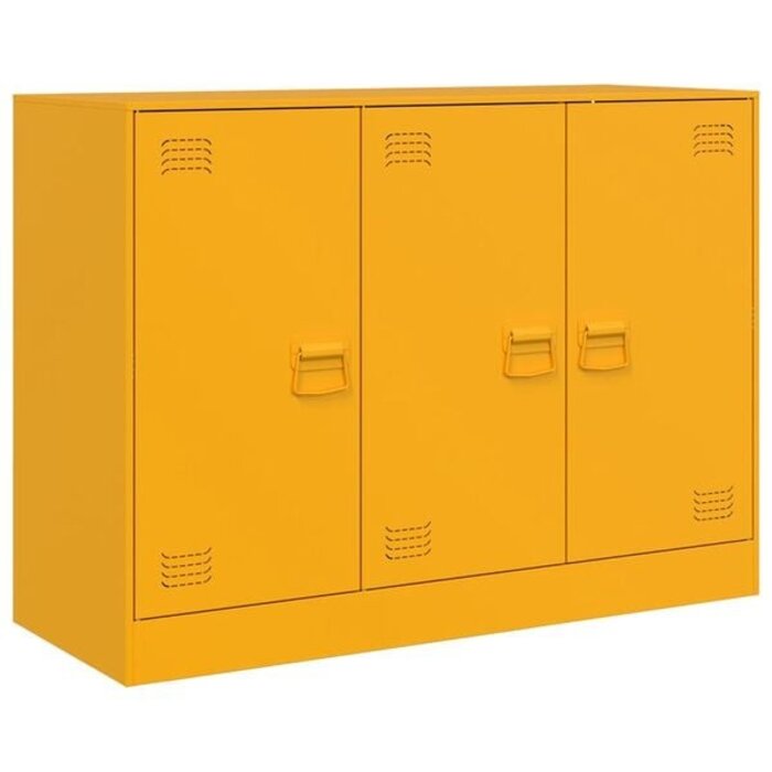 Vidaxl Sideboard aus Stahl in Senfgelb 99x39x73 cm - 35% Rabatt