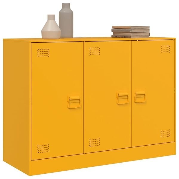 Vidaxl Sideboard aus Stahl in Senfgelb 99x39x73 cm - 35% Rabatt