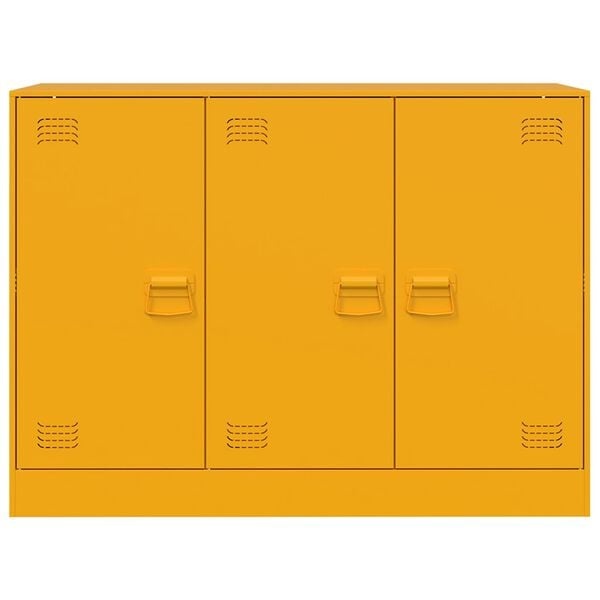 Vidaxl Sideboard aus Stahl in Senfgelb 99x39x73 cm - 35% Rabatt