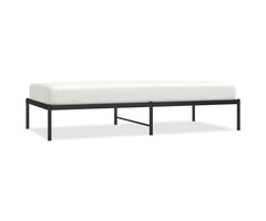 Vidaxl Bettgestell aus Metall 90 x 190 cm - Schwarz - 34% Rabatt