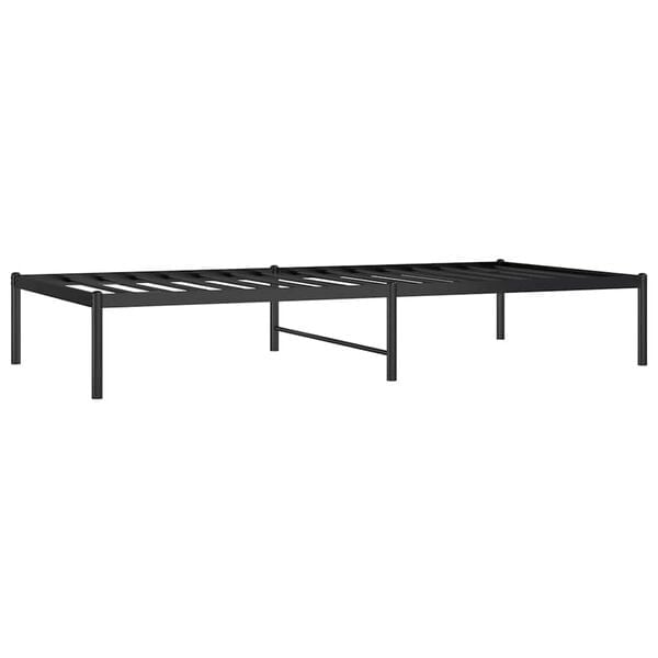Vidaxl Bettgestell aus Metall 90 x 190 cm - Schwarz - 34% Rabatt