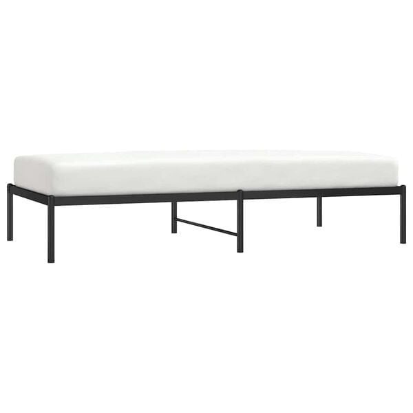 Vidaxl Bettgestell aus Metall 90 x 190 cm - Schwarz - 34% Rabatt