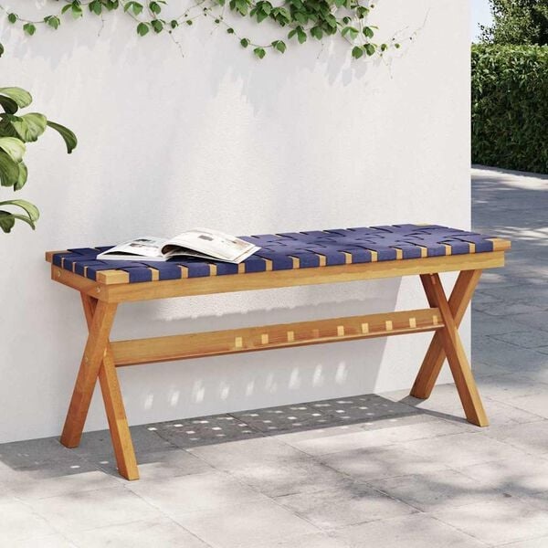 Vidaxl Gartenbank Akazienholz dunkelblau, 100cm - 34% Rabatt - Ausgepackt