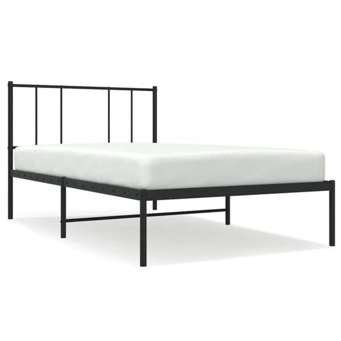 Vidaxl Metall-Bettgestell 100 x 190 cm Schwarz - 33% Rabatt