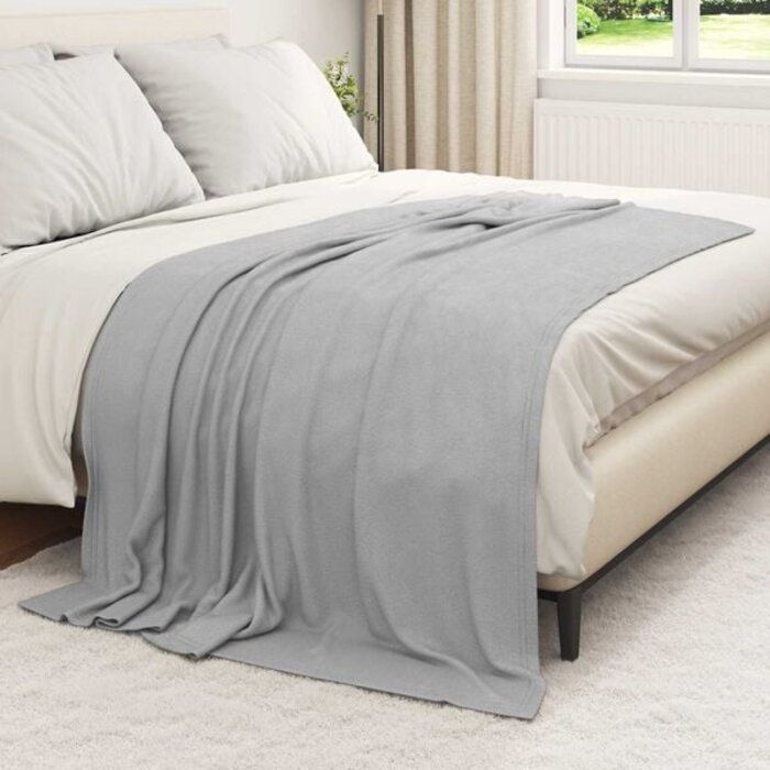 Vidaxl Kuschelige Fleece-Wohndecke Grau 200 x 150 cm - 30% Rabatt