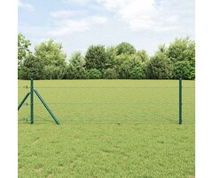 Vidaxl Sechseckgeflecht-Zaun 0,4 x 50 m PVC Grün - 30% Rabatt