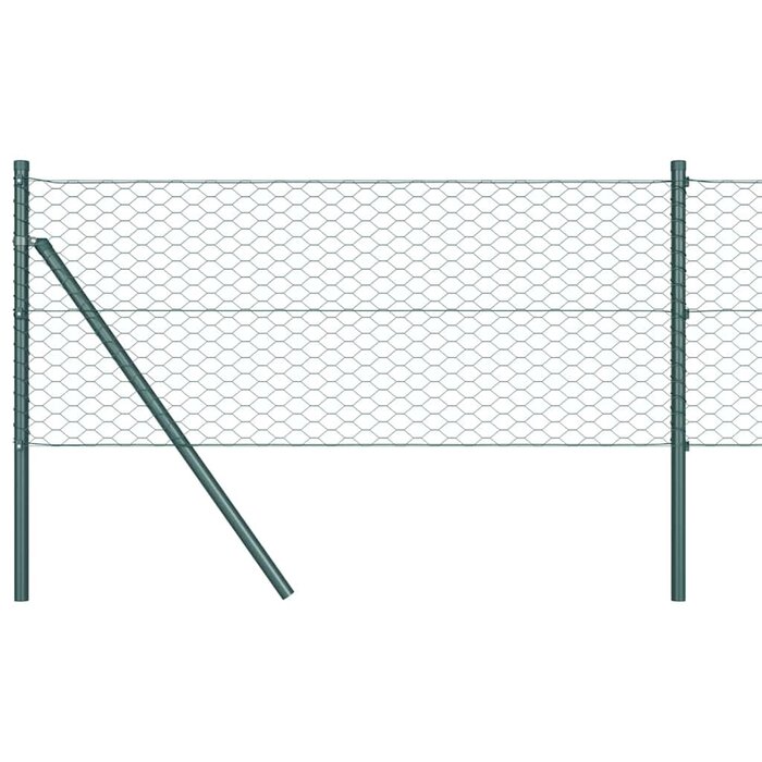 Vidaxl Sechseckgeflecht-Zaun 0,4 x 50 m PVC Grün - 30% Rabatt