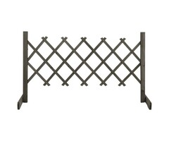 Vidaxl Ausziehbares Fichtenholz-Gartenspalier Grau, 120 x 60 cm - 30% Rabatt