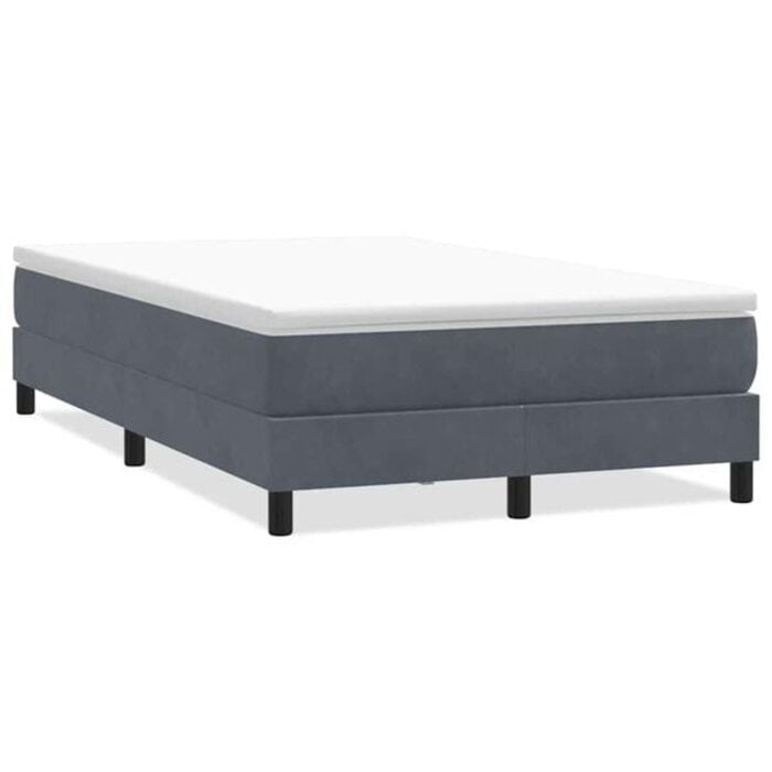 Vidaxl Boxspringbett Samt Dunkelgrau 120x220 cm - 35% Rabatt