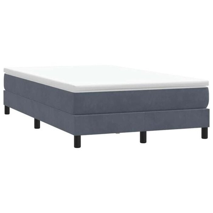 Vidaxl Boxspringbett Samt Dunkelgrau 120x220 cm - 35% Rabatt
