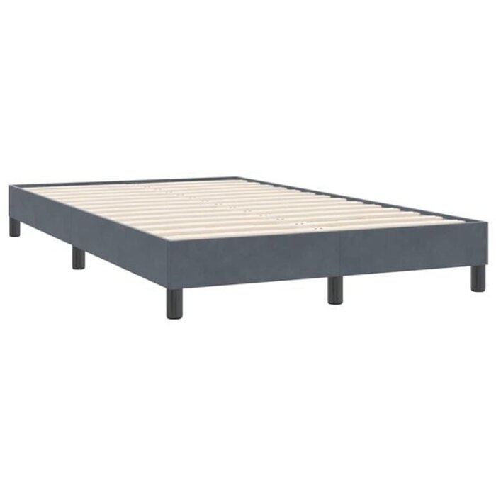 Vidaxl Boxspringbett Samt Dunkelgrau 120x220 cm - 35% Rabatt