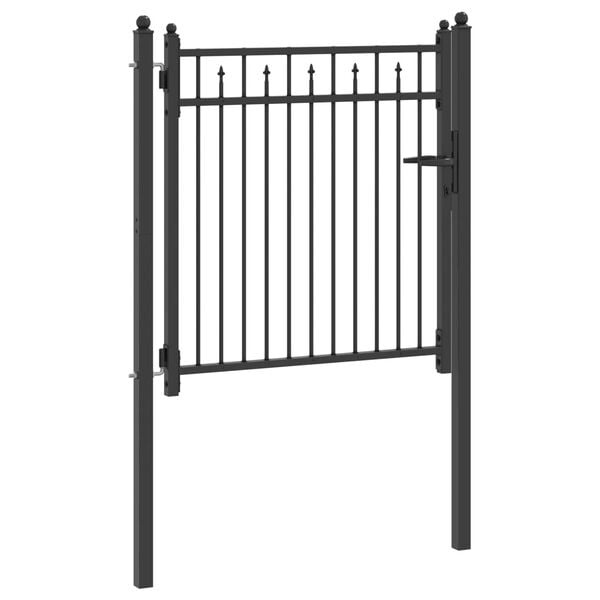 Vidaxl Gartentor BAARLO 100x100 cm Metall Schwarz - 34% Rabatt