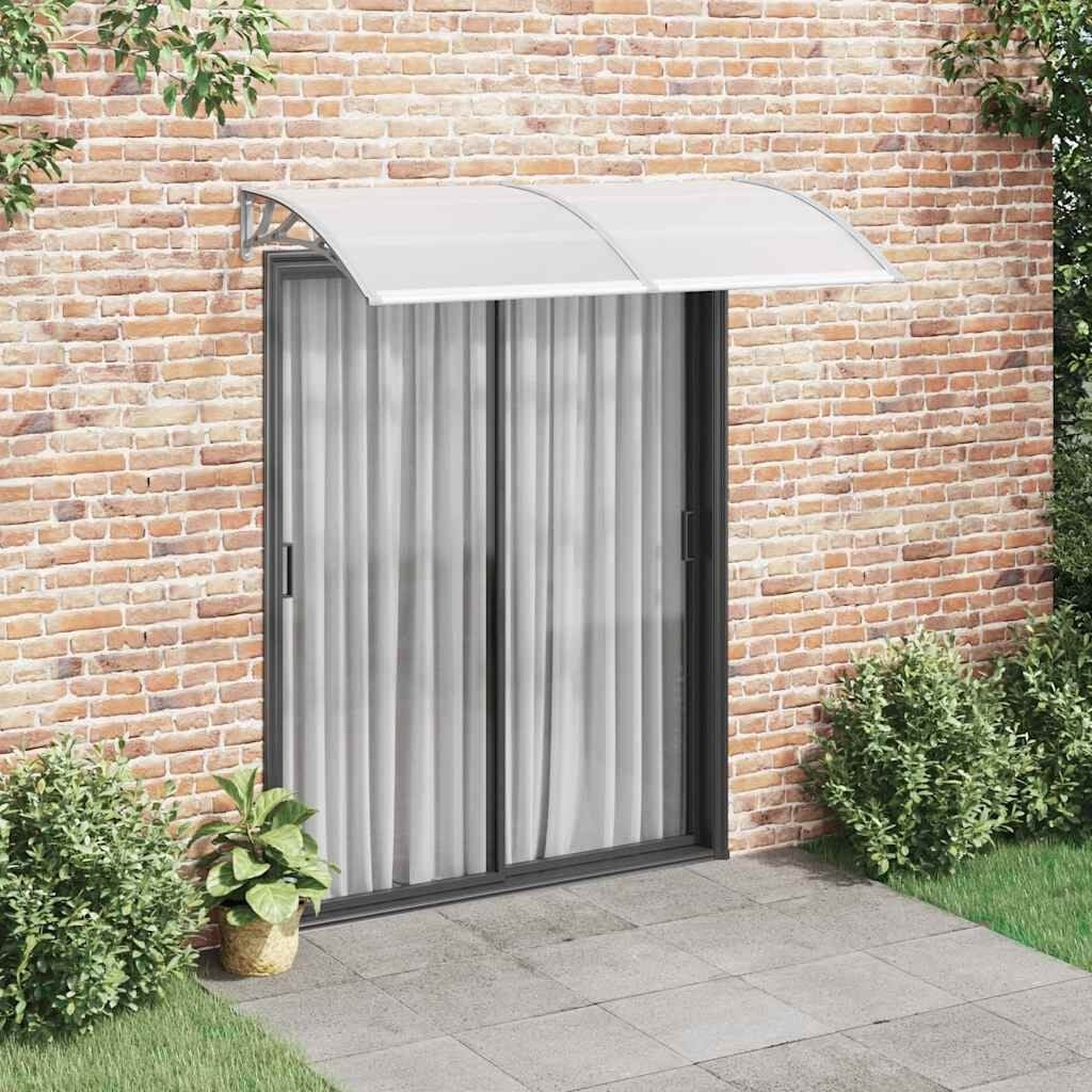 Vidaxl Türvordach 200x100 cm Polycarbonat Grau - 34% Rabatt - Ausgepackt