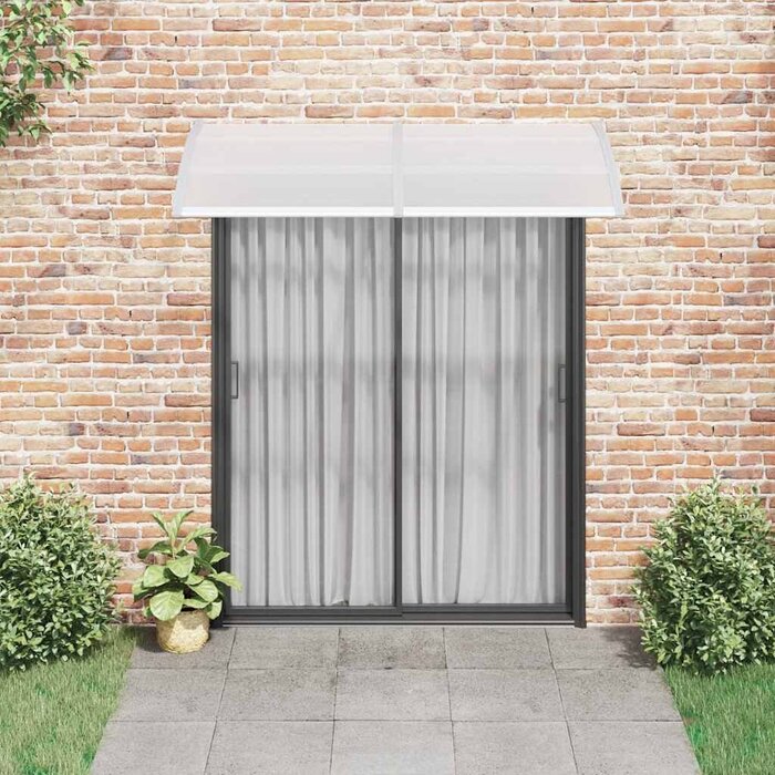 Vidaxl Türvordach 200x100 cm Polycarbonat Grau - 34% Rabatt - Ausgepackt