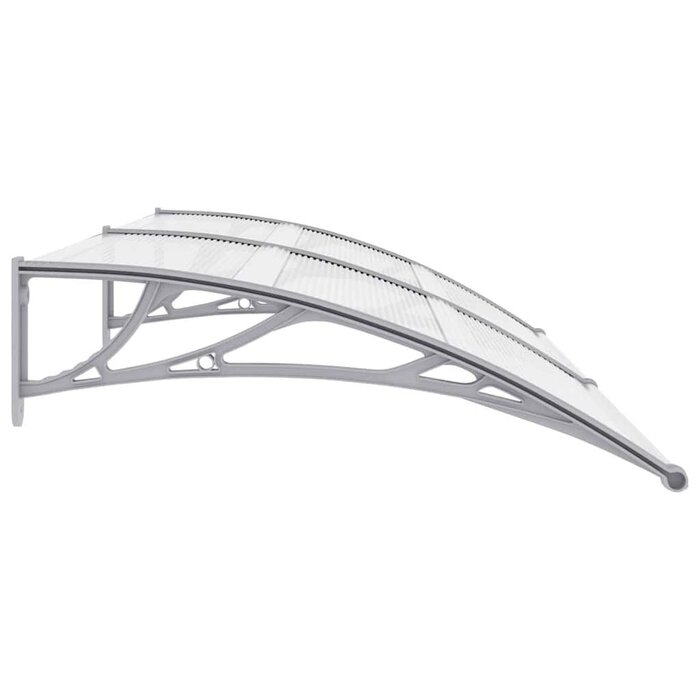Vidaxl Türvordach 200x100 cm Polycarbonat Grau - 34% Rabatt - Ausgepackt