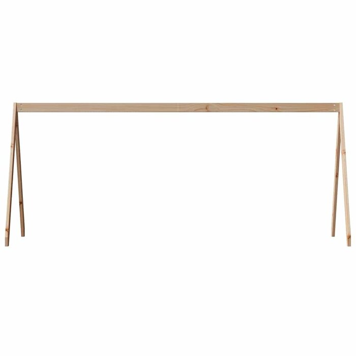 Kinderbett-Hausaufsatz aus Kiefernholz - 209x85,5x88 cm - 33% Rabatt