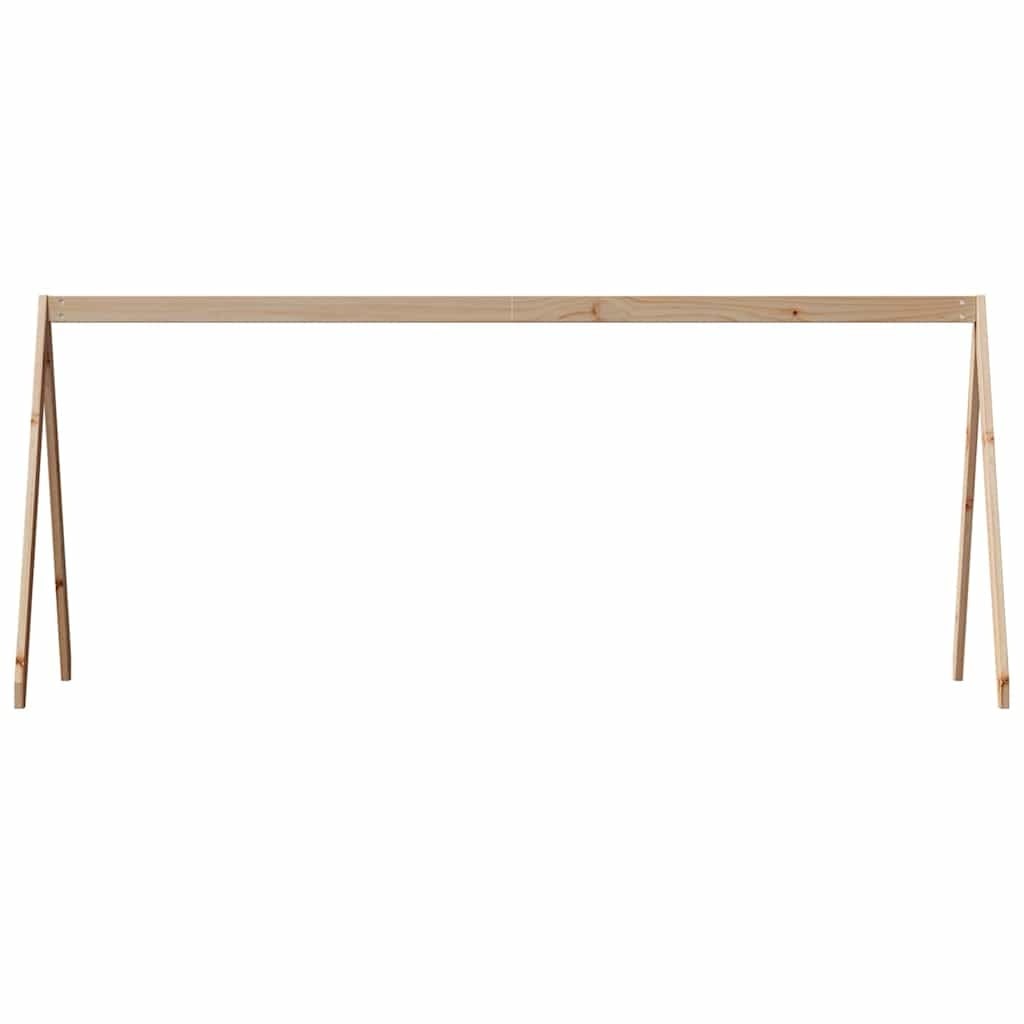 Kinderbett-Hausaufsatz aus Kiefernholz - 209x85,5x88 cm - 33% Rabatt