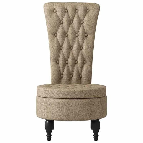 Slipper Chair in Hellgrau 56,5x70x110cm Kunst-Wildleder - 34% Rabatt