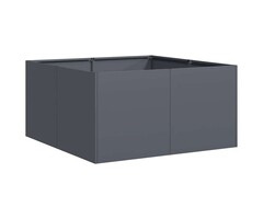Vidaxl Pflanzkübel Anthrazit 80x80x40 cm aus Stahl - 34% Rabatt