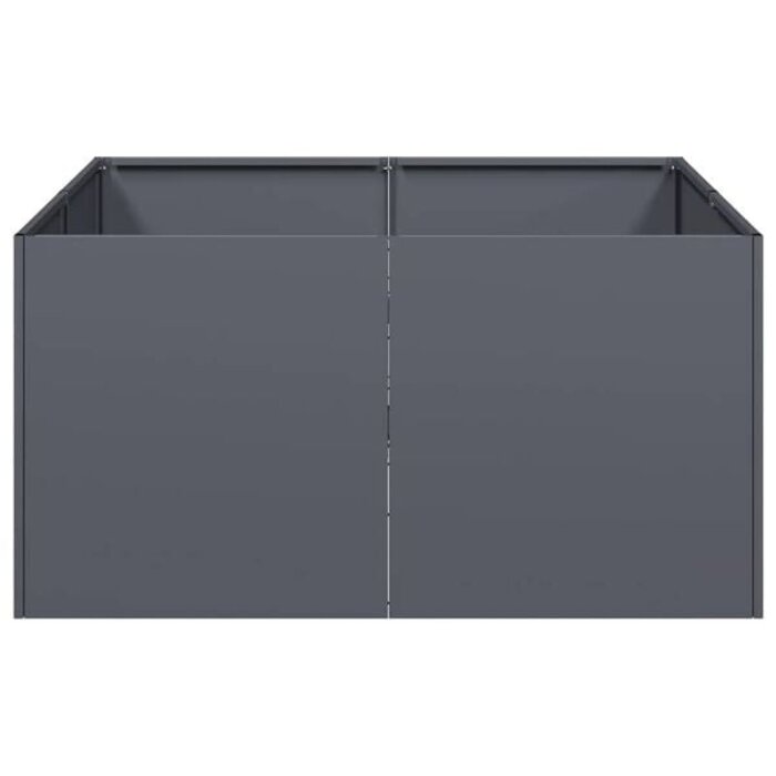 Pflanzkübel Anthrazit 80x80x40 cm aus Stahl - 34% Rabatt