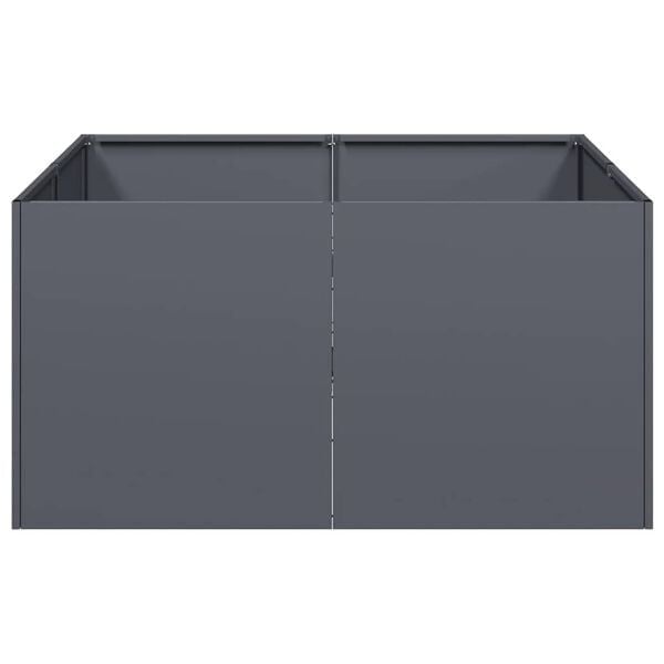 Pflanzkübel Anthrazit 80x80x40 cm aus Stahl - 34% Rabatt