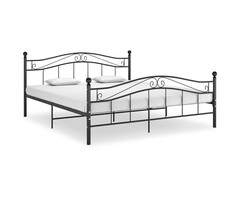 Vidaxl Metallbettrahmen 180x200 cm - Schwarz - 35% Rabatt