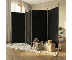 Vidaxl Raumteiler mit 4 Paneelen 346x180 cm - Schwarz - 33% Rabatt