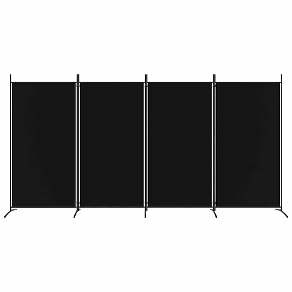 Raumteiler mit 4 Paneelen 346x180 cm - Schwarz - 33% Rabatt