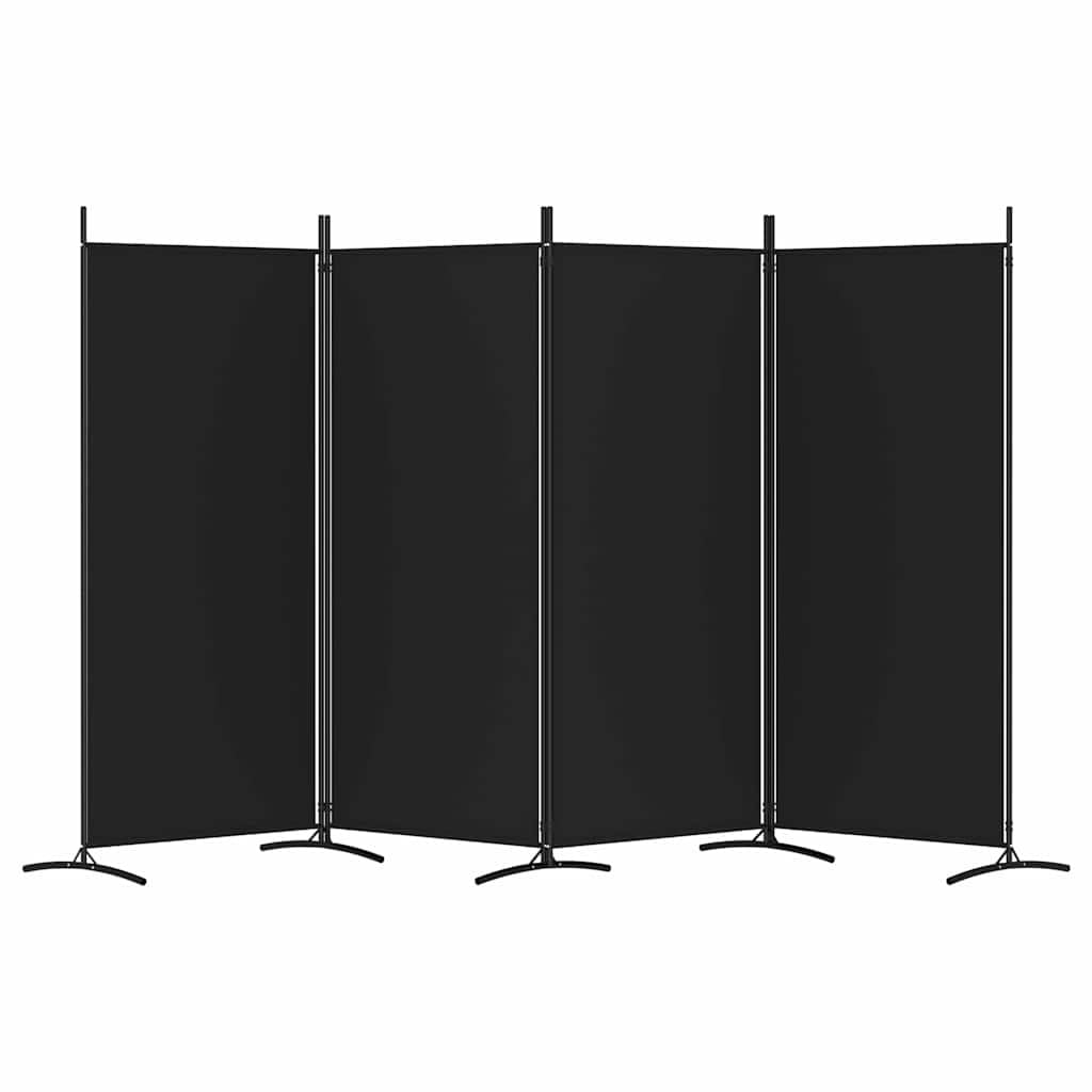 Raumteiler mit 4 Paneelen 346x180 cm - Schwarz - 33% Rabatt