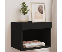 Vidaxl Wand-Nachtschrank mit LED, Schwarz, 40x30x30 cm - 32% Rabatt