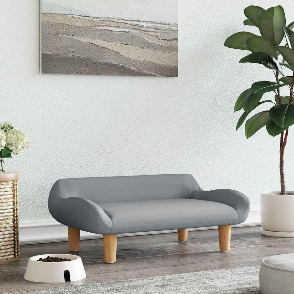 Gemütliches Hundesofa in Hellgrau 70x40x24 cm - 33% Rabatt