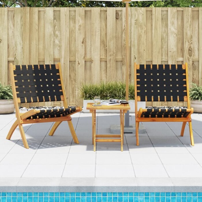 2er Set klappbare Gartenstühle aus Akazienholz - 34% Rabatt