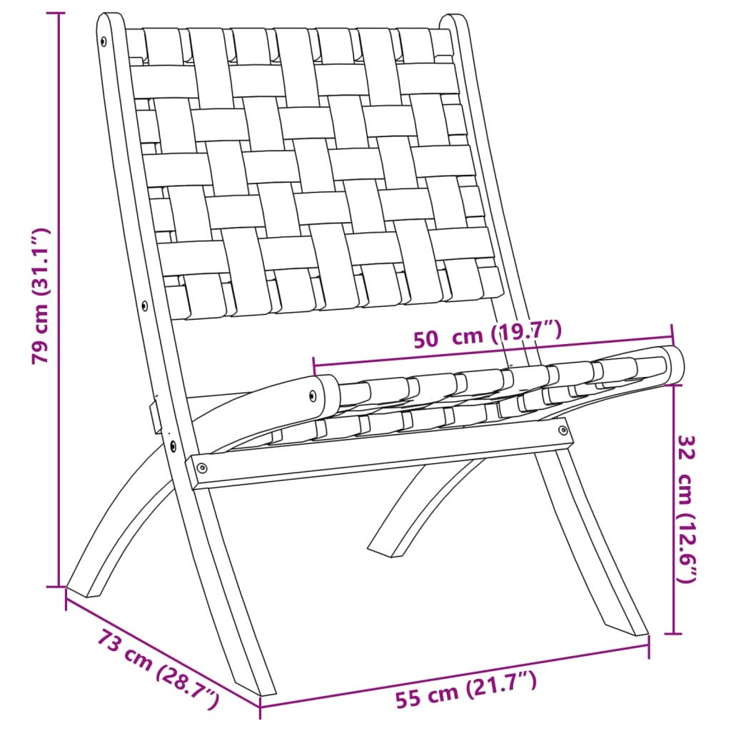 2er Set klappbare Gartenstühle aus Akazienholz - 34% Rabatt