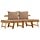 2-in-1 Gartenbank aus Akazienholz, Taupe - 35% Rabatt