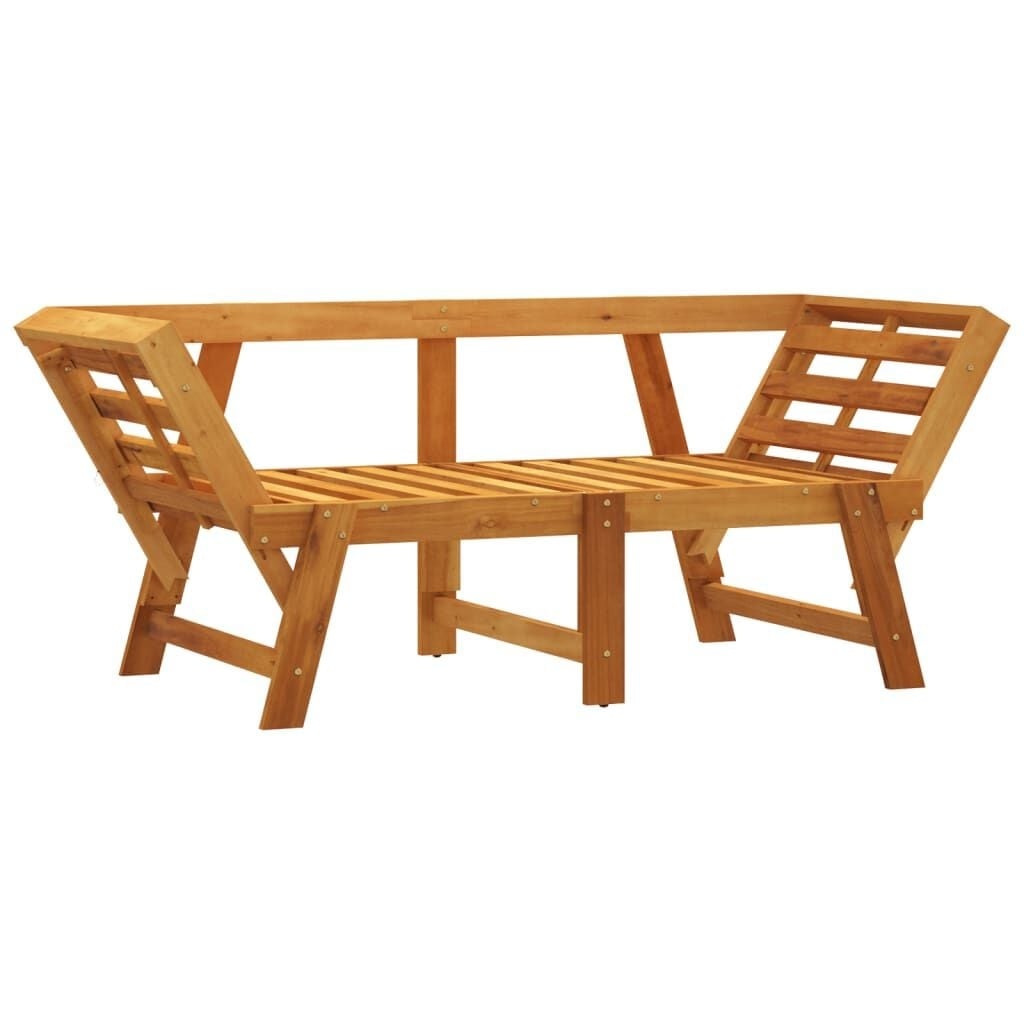 2-in-1 Gartenbank aus Akazienholz, Taupe - 35% Rabatt