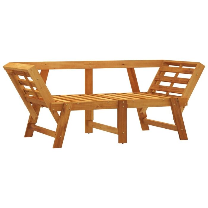 2-in-1 Gartenbank aus Akazienholz, Taupe - 35% Rabatt