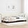 Eckbettrahmen Samt Creme 100x200 cm - 35% Rabatt