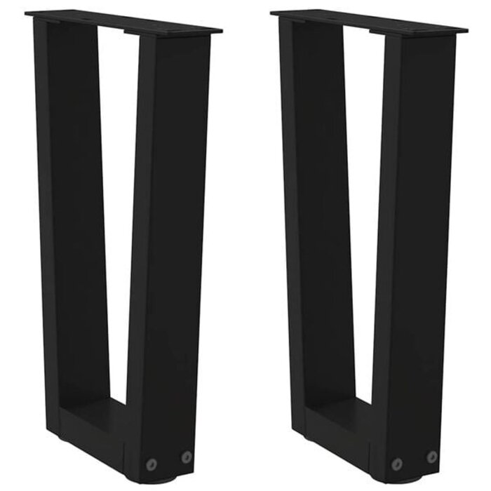 Couchtischbeine V-Form Stahl Schwarz 28x43cm - 33% Rabatt