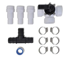 Bypass-Set Pool-Solarheizung Weiß-Schwarz S - 31% Rabatt