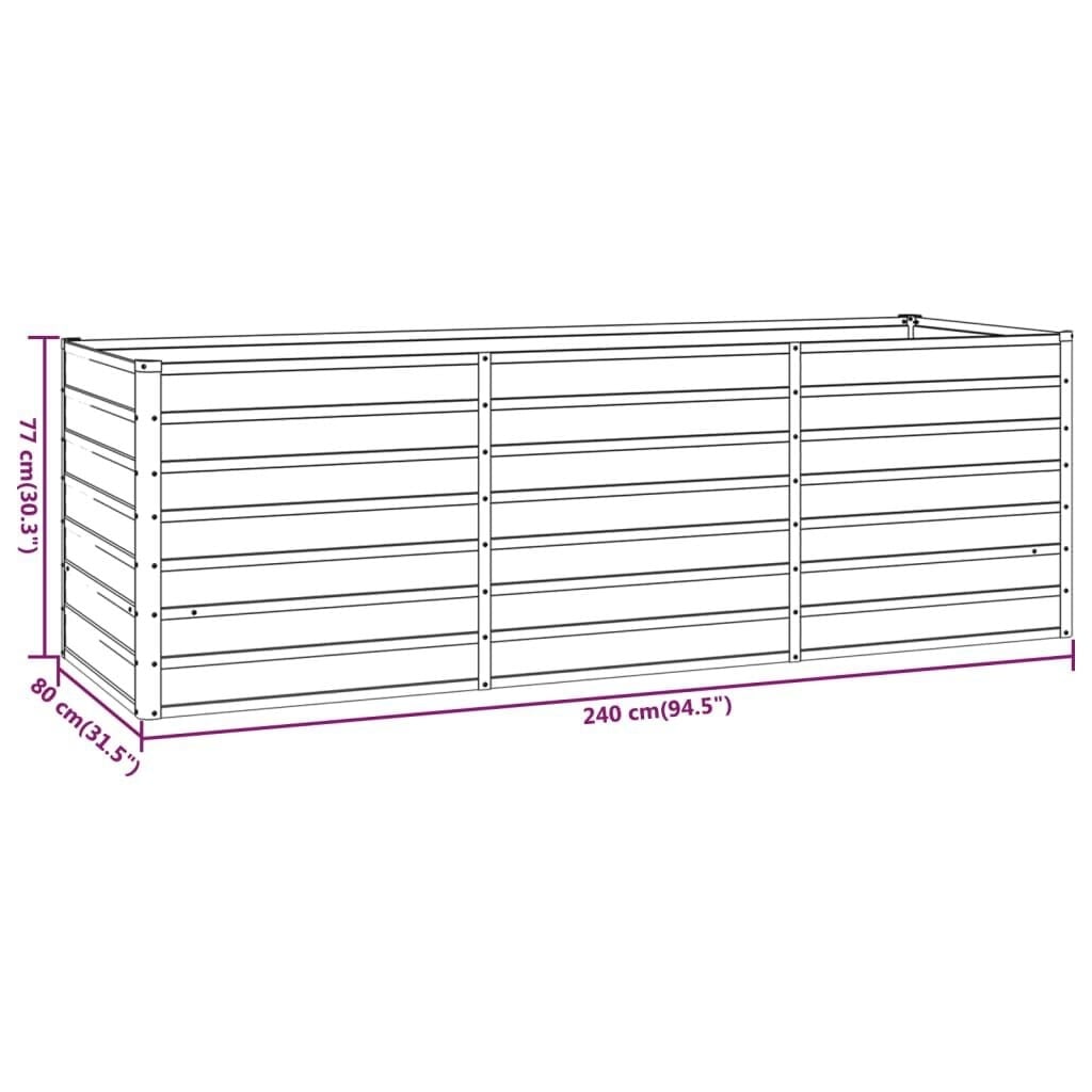 Hochbeet aus Cortenstahl 240x80x77cm - 34% Rabatt auf Ausgepackt-Zustand