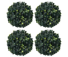 4er Set Künstliche Buchsbaumkugeln, 12 cm, Grün - 31% Rabatt