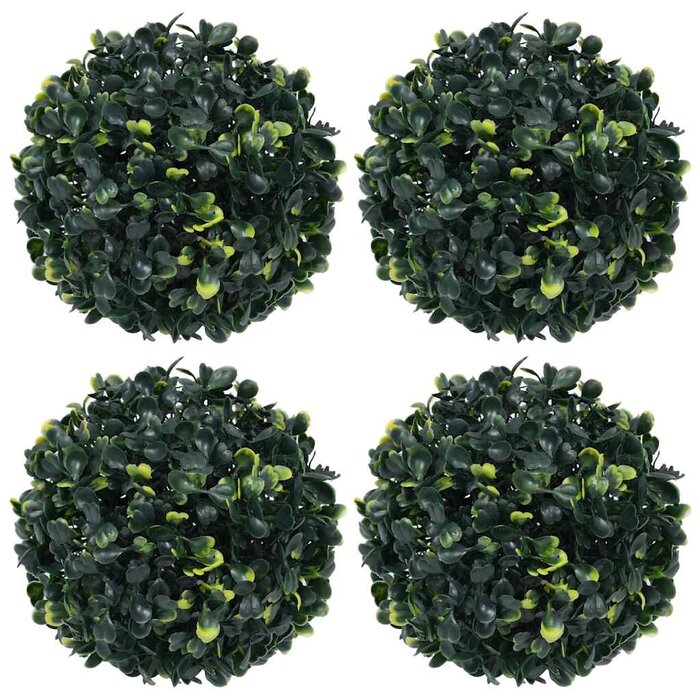 4er Set Künstliche Buchsbaumkugeln, 12 cm, Grün - 31% Rabatt
