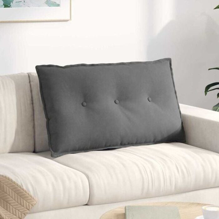 Rückenkissen dunkelgrau 80x50x19cm Wit grijs S - 31% Rabatt
