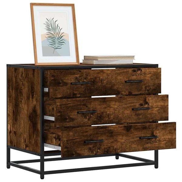 Moderne Kommode in Eiche Rauchfarben, 70x41x56 cm - 34% Rabatt