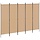 5-Panel Raumteiler beige 250 x 180 cm - 32% Rabatt